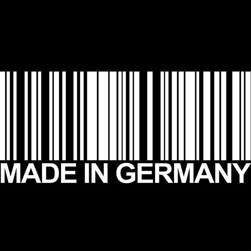 15.6cm*6.8cm MADE IN GERMANY Bar Code Fashion Vinyl Decals Car Stickers Accessories S6-3775