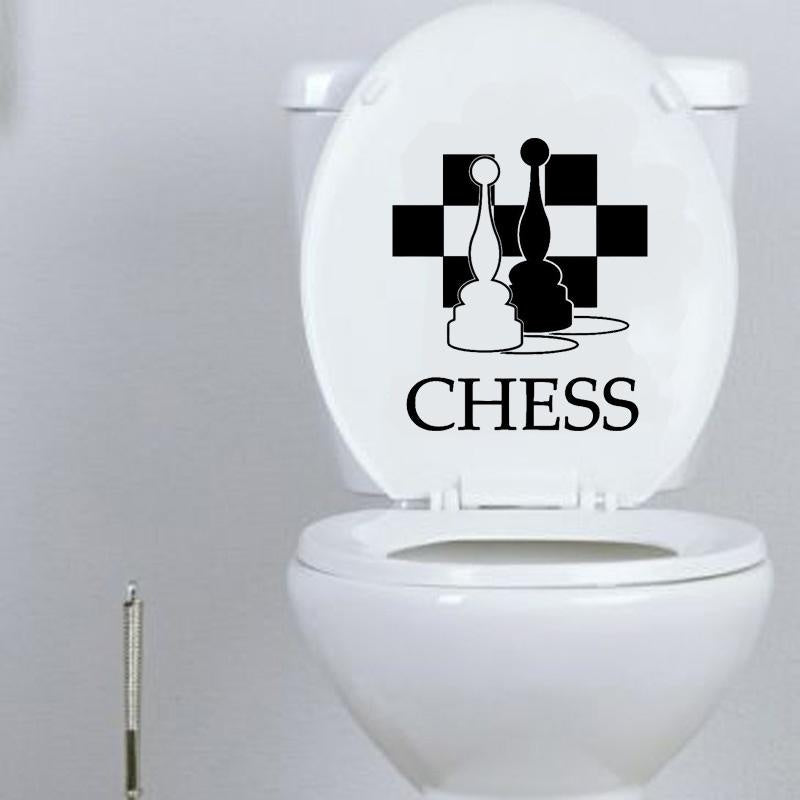 17*19.6cm Chess Home Decoration Accessories Toilet Decal Wall Sticker Vinyl
