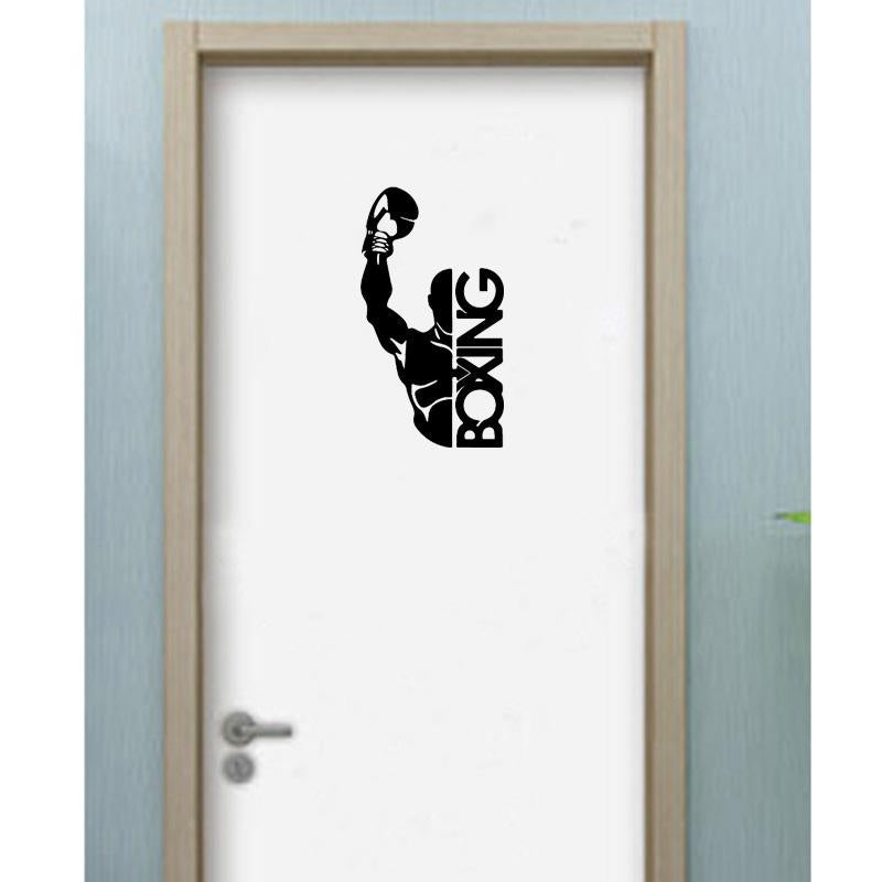 13.8*25CM BOXING Fitness Decor Wall Stickers Mural Gym Room Door Decal D1-0312