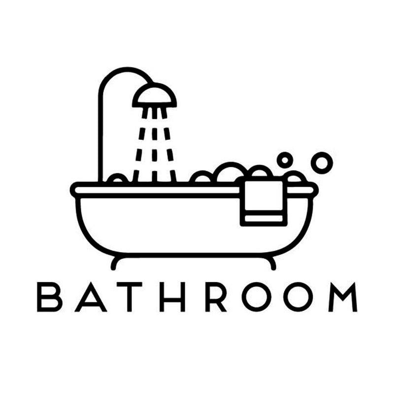 25*19CM Funny BATHROOM Toilet Door Decoration Decal Graphical And Wall Stickers A40500