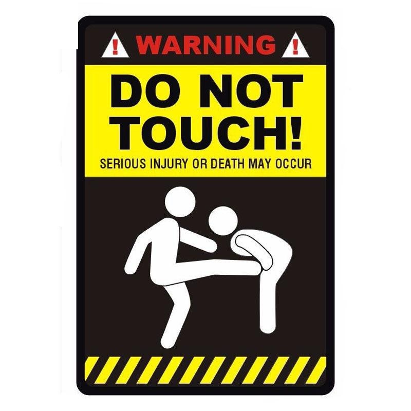 10*14.7cm WARNING - DO NOT TOUCH' Funny Car Sticker Decals C1-8198