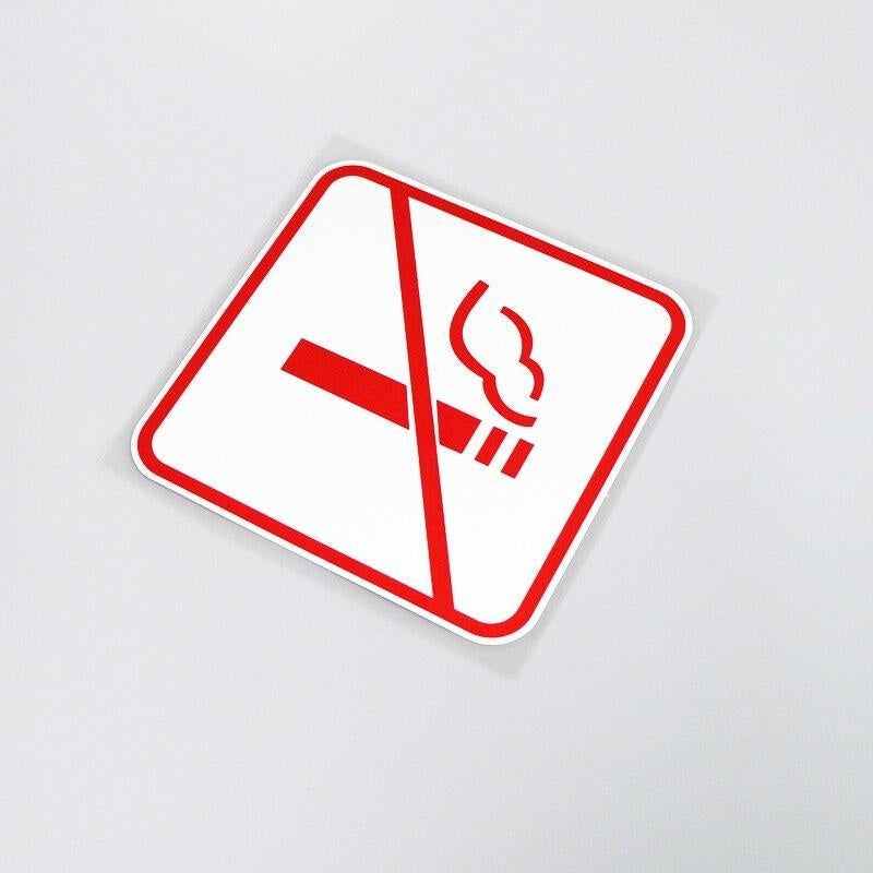 10CM*10CM Warning No Smoking Personality Waterproof Decoration Car Sticker Decal 2Pcs