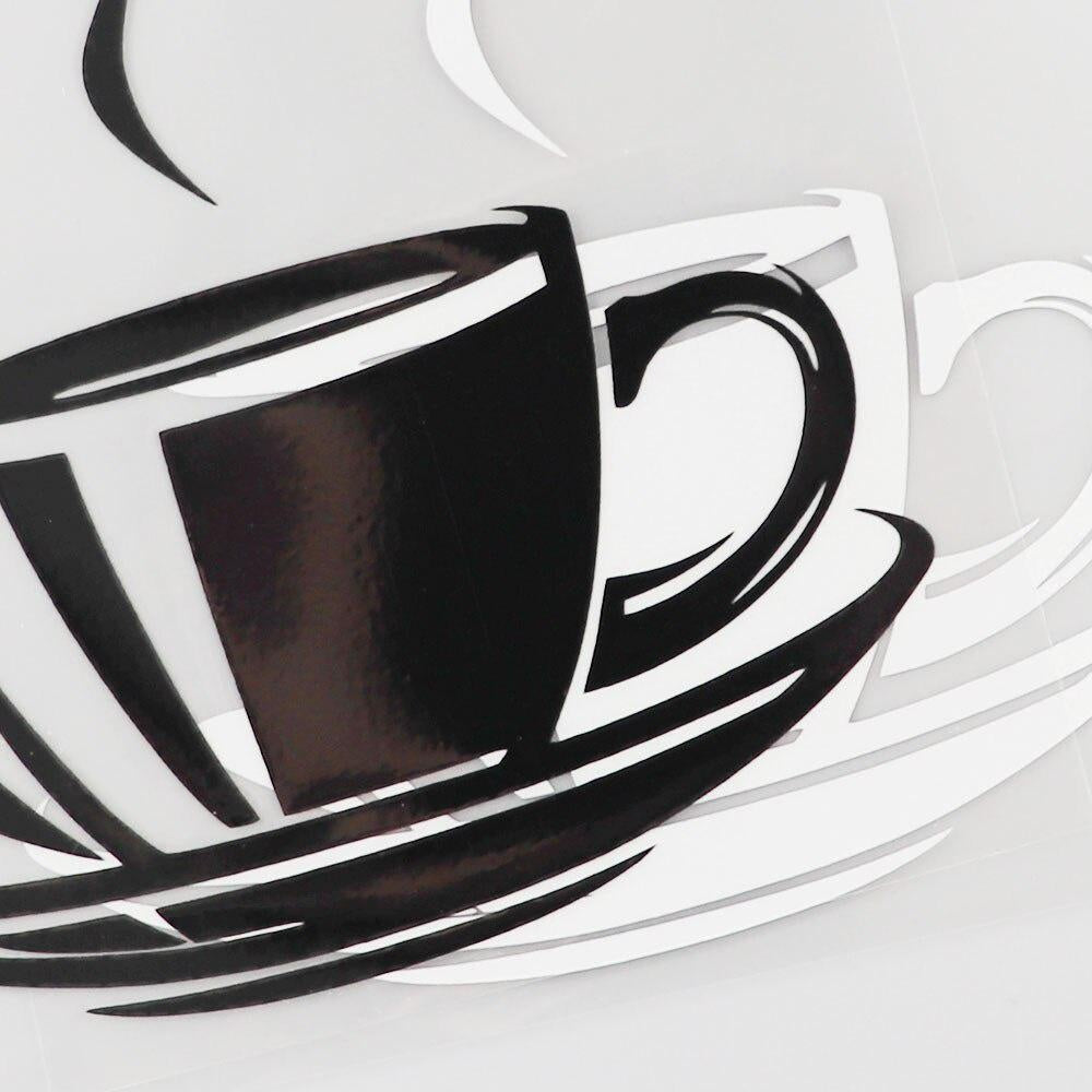 13.7CM×13.7CM Coffee Cup Car Sticker Individualization Vinyl Decal