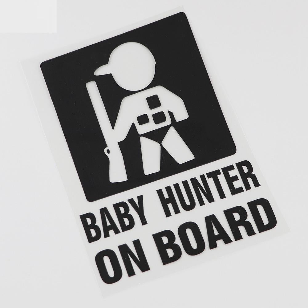 12.9CM*16.8CM Car Sticker Baby Hunter on Board Car Truck Vinyl Window Decoration