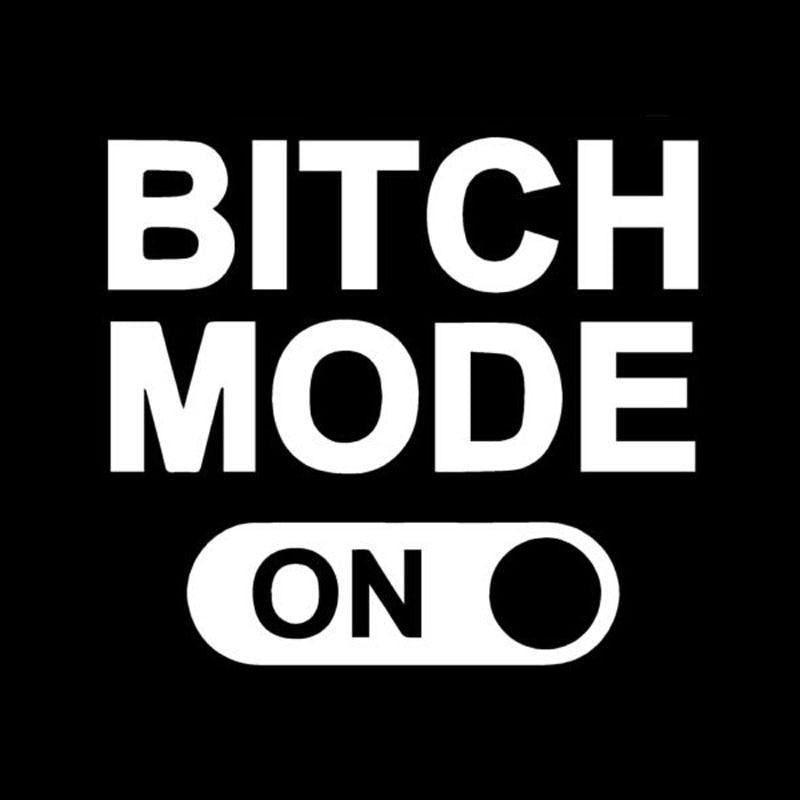 13.3cm*12cm Personality Bitch Mode On Funny Car Window Vinyl Car Stickers Accessories C5-0955
