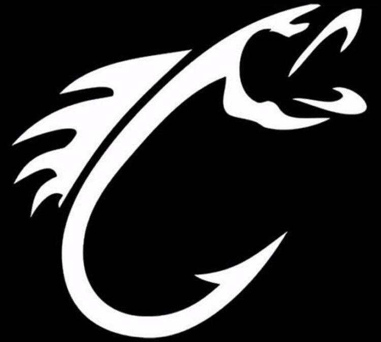 Hot 13*12.5CM FISHING HOOKS Car Sticker Decals Motorcycle Stickers Decorative Car Styling C2-0270
