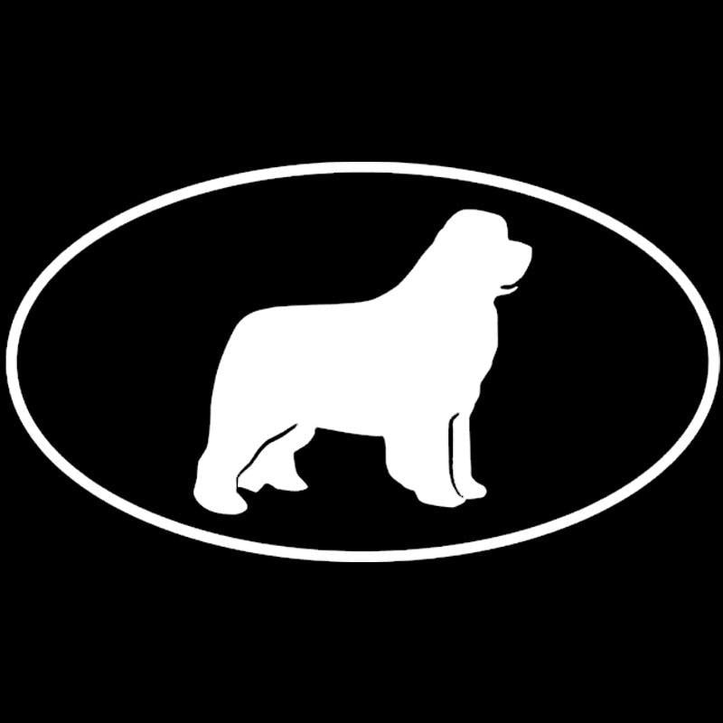 New Fashion 15.2*8.4CM foundland Dog Car Stickers Vinyl Decal Car Styling Truck Accessories Black/Silver S1-0662
