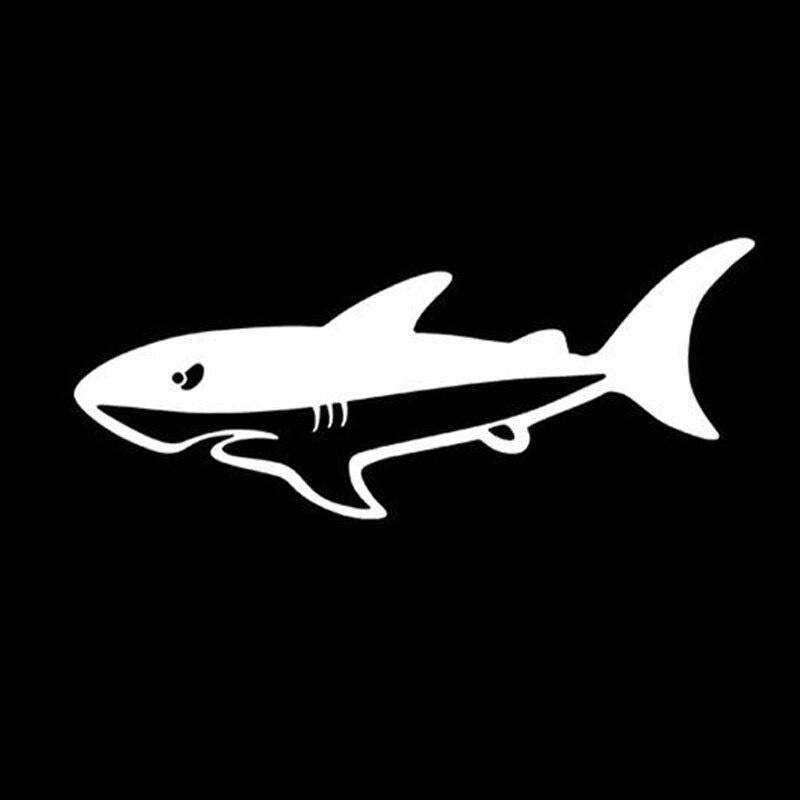 Fashion 17*7CM SHARK Surf Beaches Cartoon Car Sticker Fun Motorcycle Car Stickers And Decals CT-796