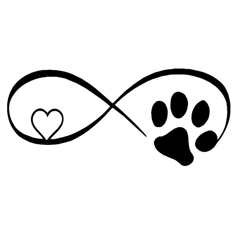 Cat Paw Love Vinyl Sticker Car Decal Waterproof Sticker Art Bumper Car Window Cute Decor