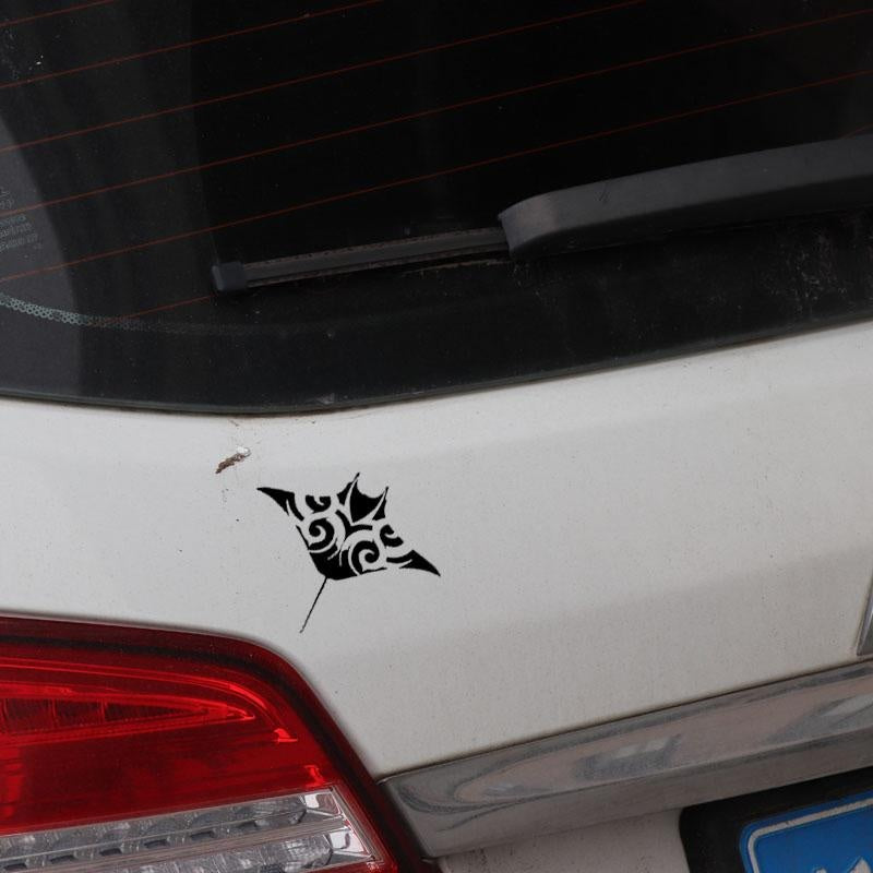 NEW 15.5CM*12.9CM Car Sticker Manta Ray Fish Sea Life Seashore Ocean Beach Vinyl Decal Black/Silver