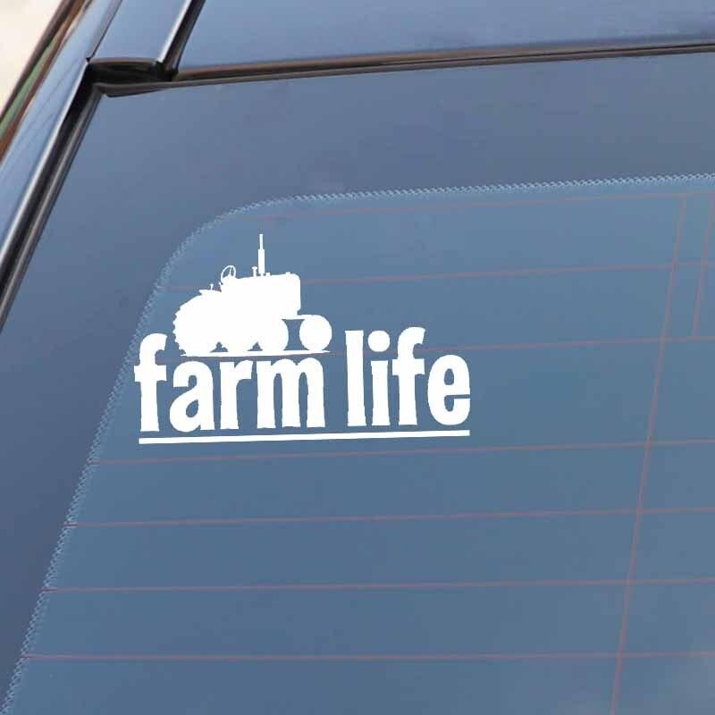 New Brand 15CM*9.2CM Graphical Farm Life Vinyl Car Sticker Decal Black Silver C11-2096