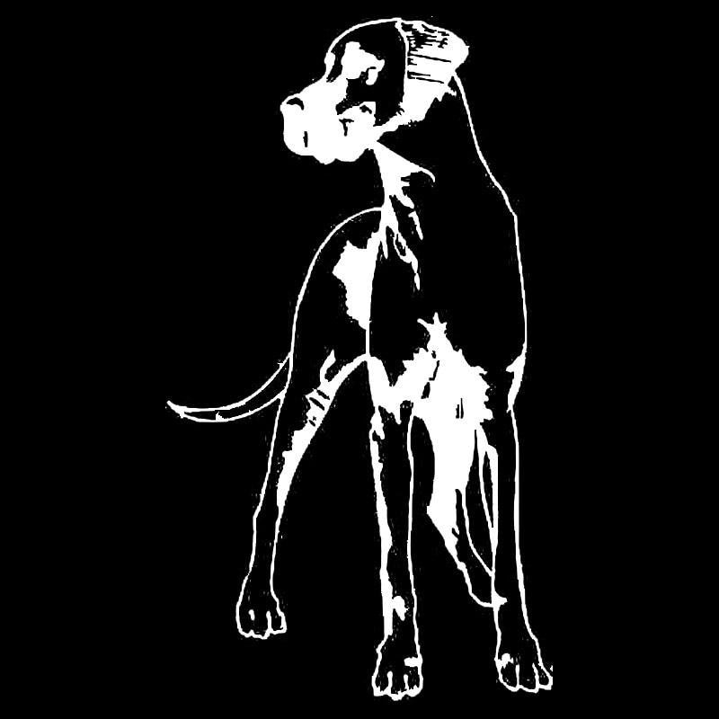 New Fashion 8.3*14.7CM Great Dane Dog Vinyl Decal Personality Waterproof Car Stickers Car Styling Decoration Black/Silver