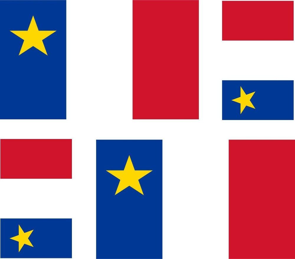 Set of 4x Sticker Vinyl Car Bumper Decal Outdoor Car Moto Acadia Acadian Flag