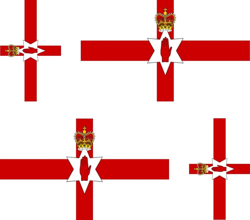 Set of 4x Sticker Vinyl Car Bumper Decal Outdoor World Flag Northern Ireland