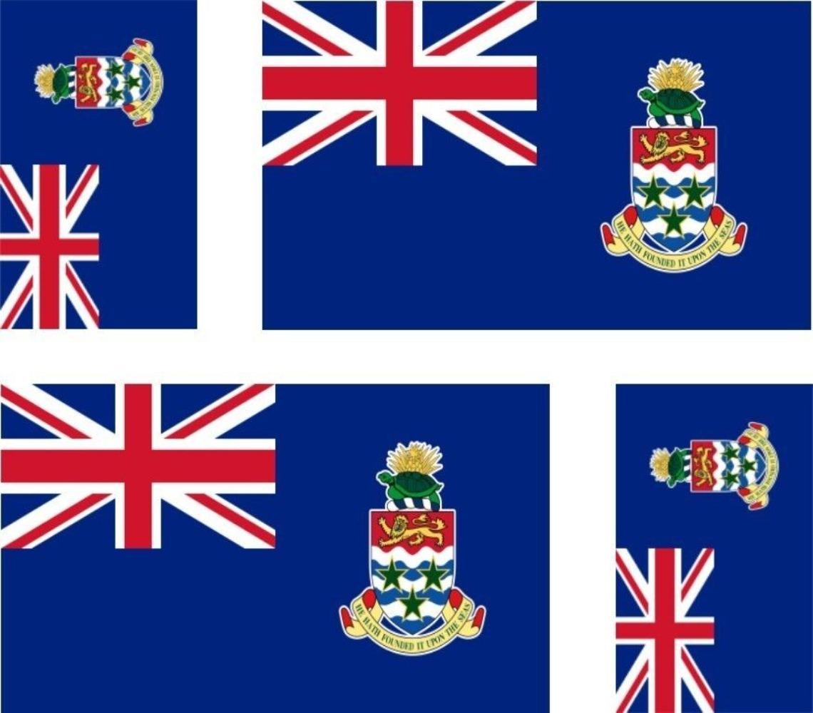 Set of 4x sticker vinyl car bumper decal outdoor moto world flag cayman islands