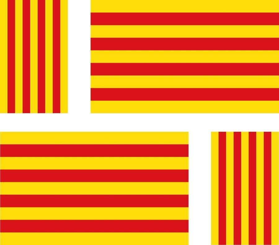Set of 4x Sticker Vinyl Car Bumper Decal Outdoor Flag Cataluna Catalonia Catalan