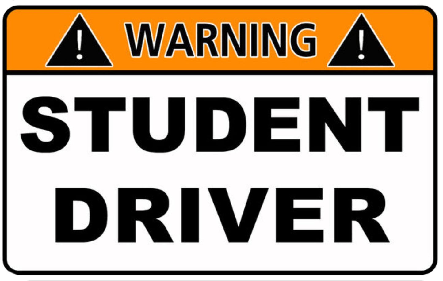 Student Driver Sticker Car Vehicle Warning Teen Child Safe Driving Safety Decal