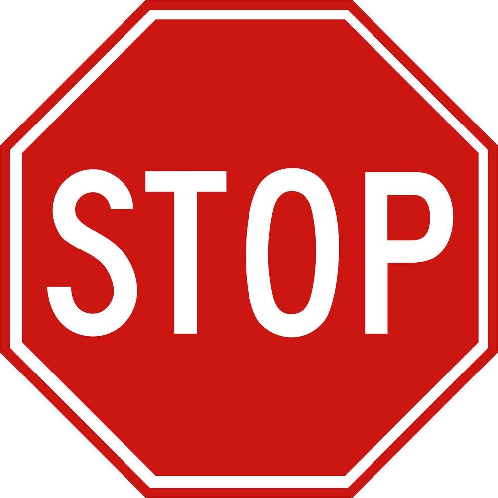 3X Stop Sign Vinyl Cut Sticker Decal Warning Sticker Decal