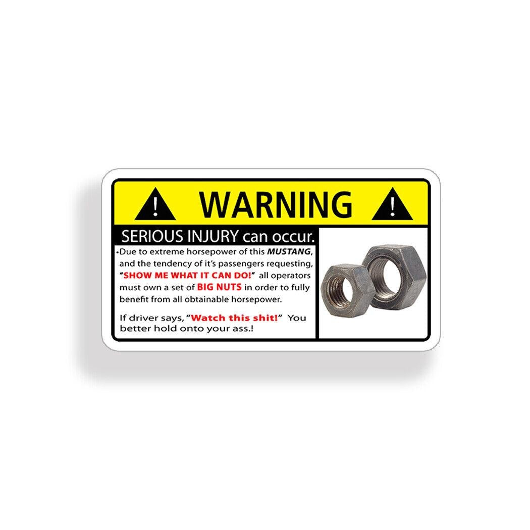 3X Funny SERIOUSINJURY Can Occur Extreme Horsepower Warning Sticker Car Vehicle Decal Graphic