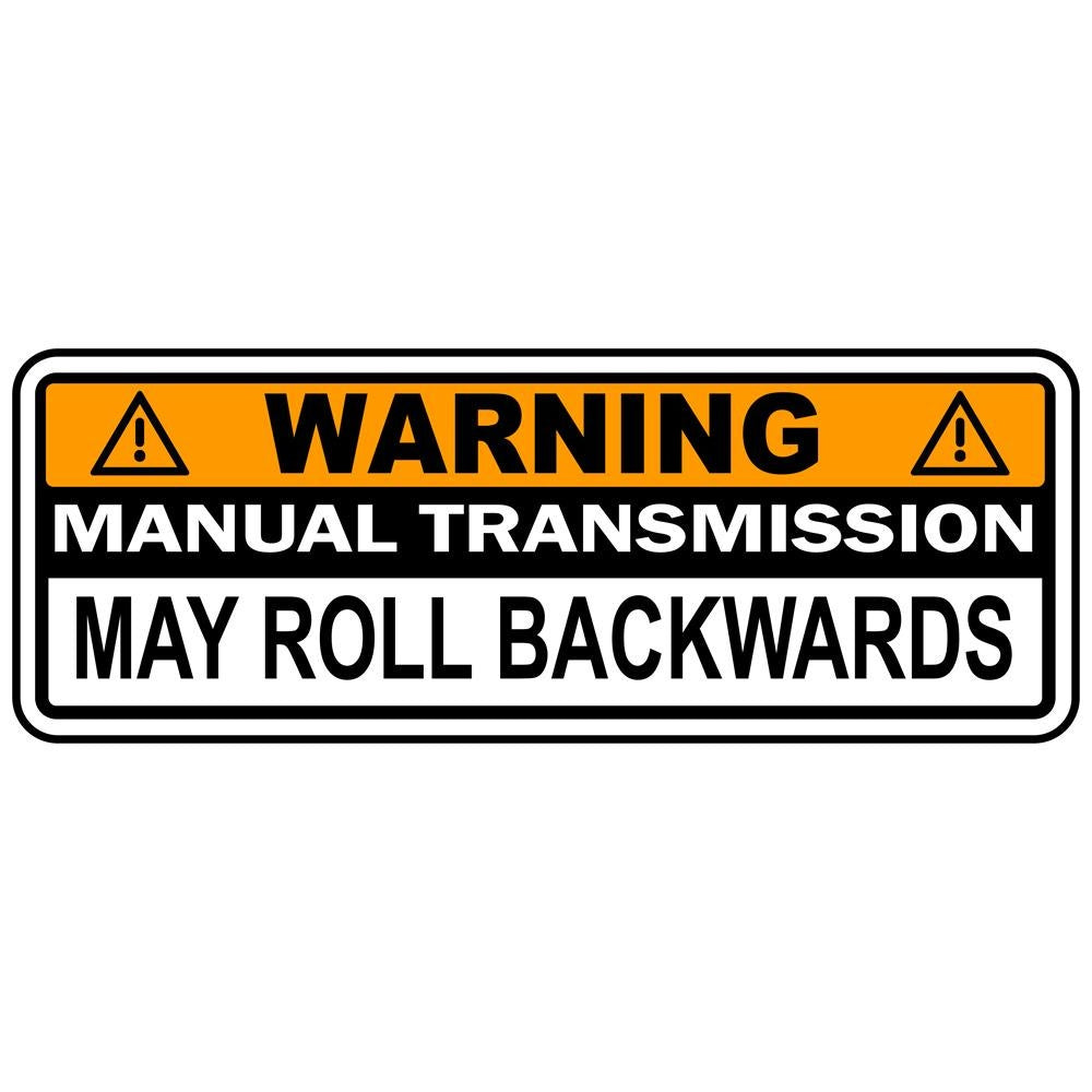 2X Warning Bumper Sticker Stick Shift Manual Transmission Vinyl Sticker JDM Decal