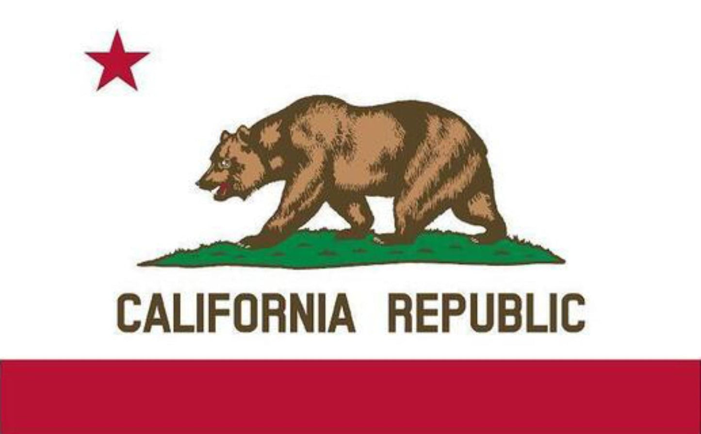 3X CALIFORNIA STATE FLAG, STICKER, DECAL, State flag of california VINYL