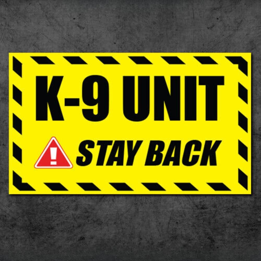 3X K9 Sticker Unit Stay Back Window Police Officer Law Enforcement Dog Caution Sticker Decal