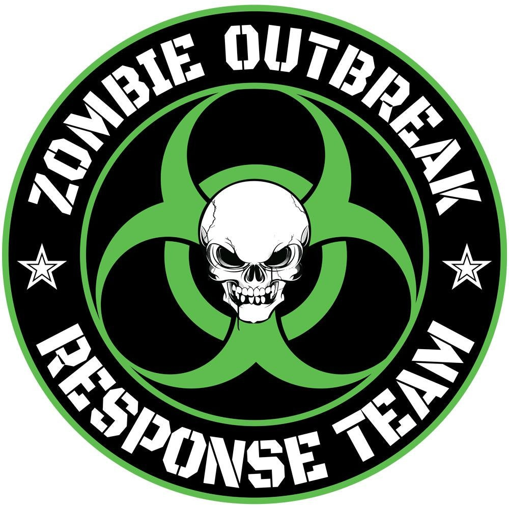 3X Zombie Outbreak Response Team Biohazard Vinyl Sticker Car Truck Window Decal