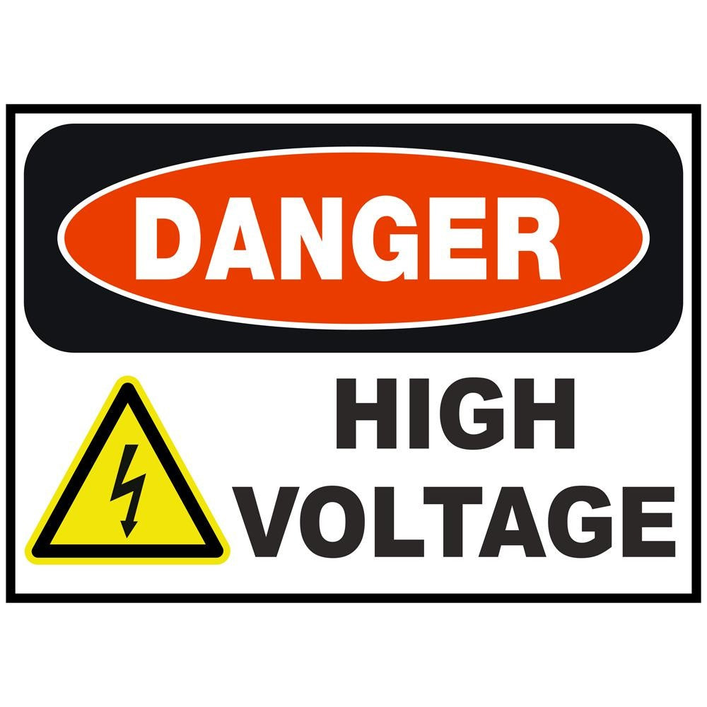 3X Danger High Voltage Vinyl Sticker Car Truck Window Decal Electrical Shock Hazard