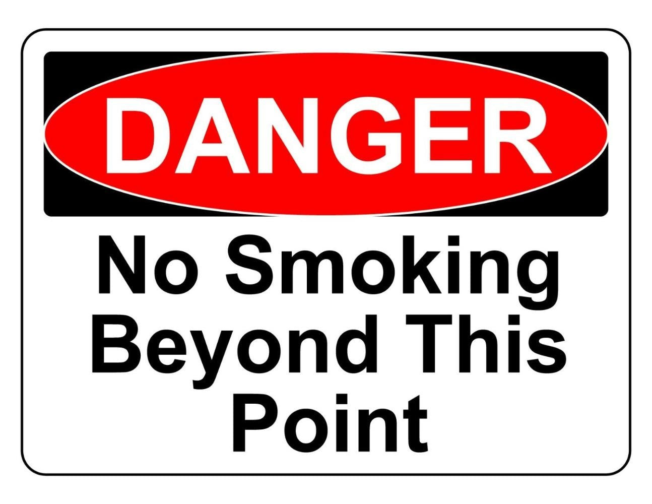 2X Danger No Smoking Beyond This Point Osha Decal Safety Sign Sticker