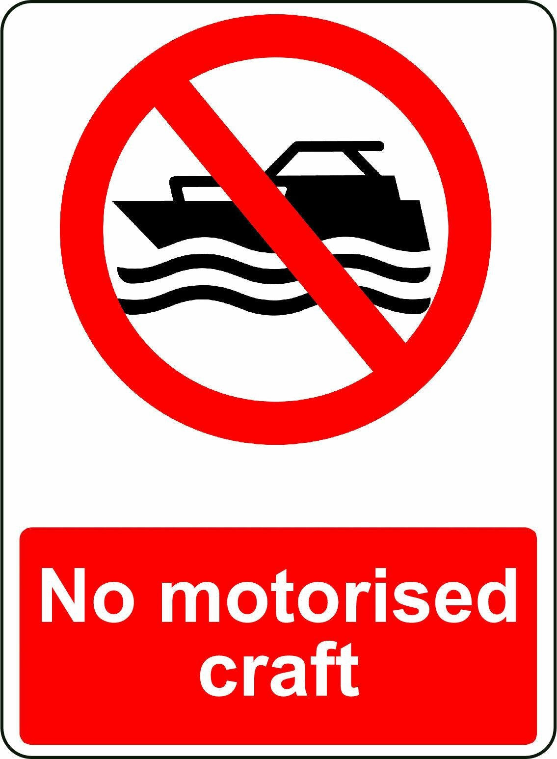 2x No Motorized Crafts Osha Decal Safety Sign Sticker