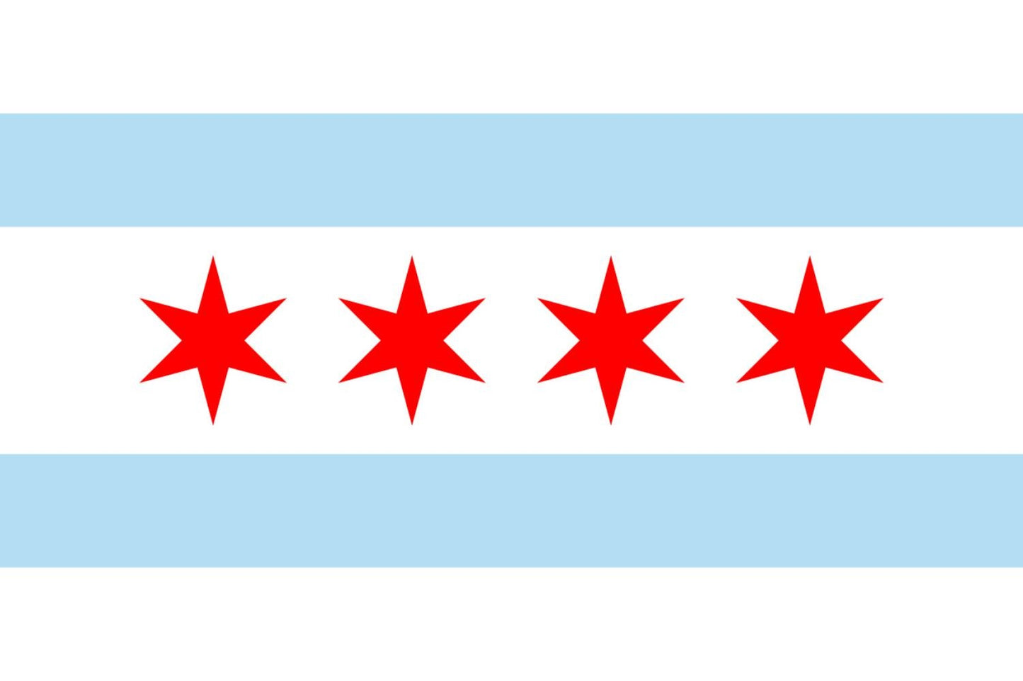 3x City of Chicago Flag Decal Sticker Truck Vehicle Window Wall Car