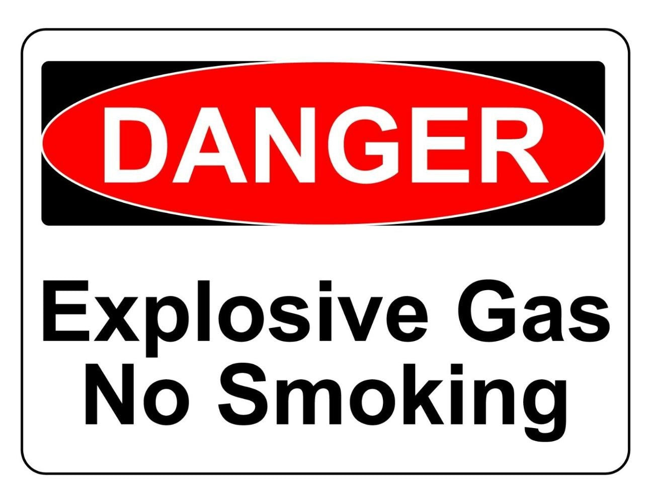 3X Danger Explosive Gas No Smoking Osha Decal Safety Sign Sticker