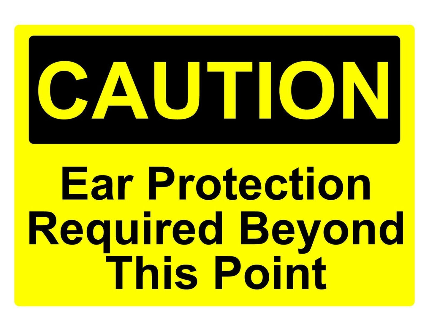 3X Caution Ear Protection Required Osha Decal Safety Sign Sticker