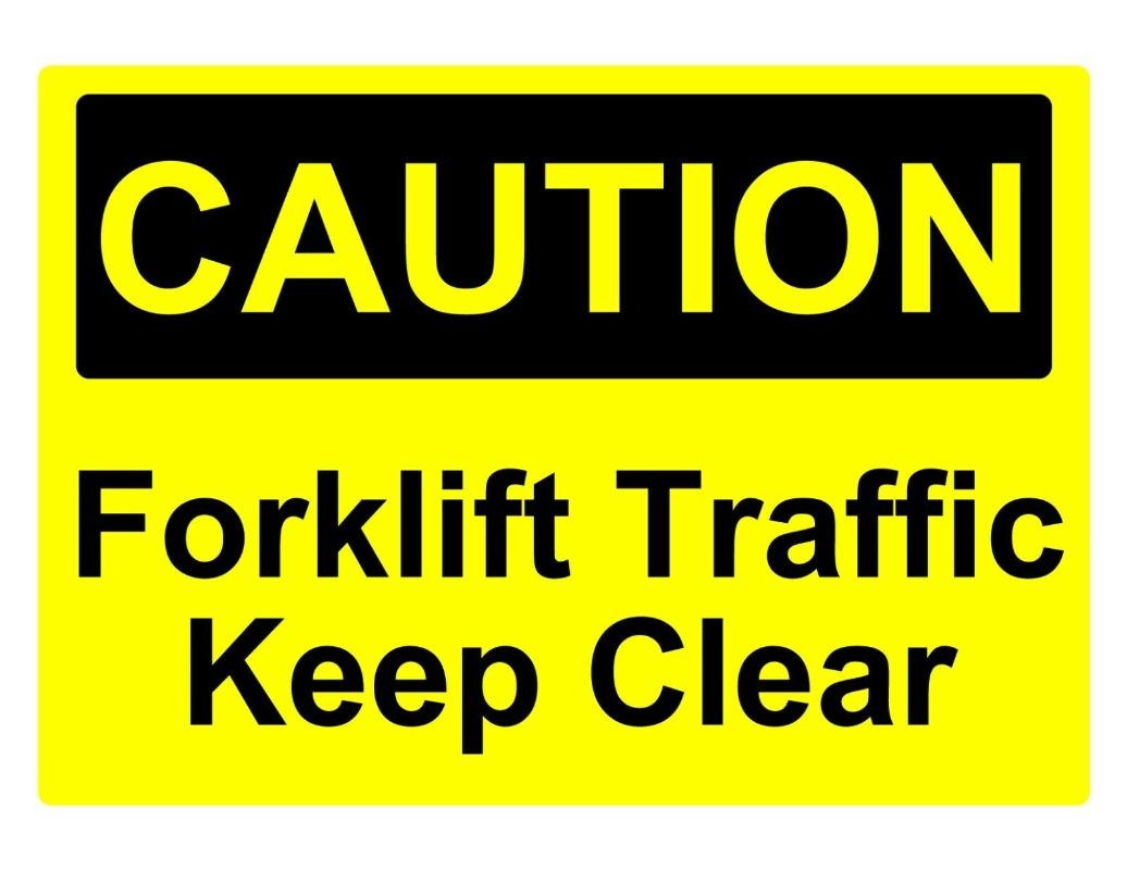 3X CAUTION FORKLIFT TRAFFIC OSHA DECAL SAFETY SIGN STICKER