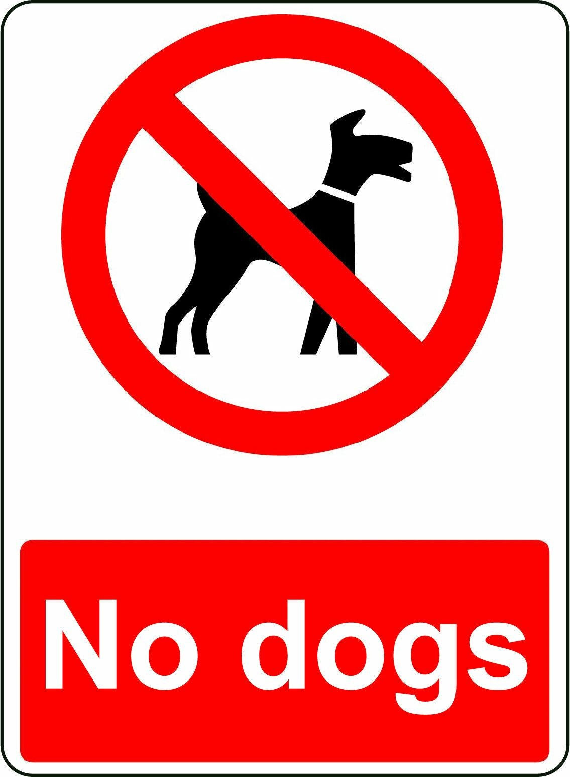 2X NO DOGS OSHA DECAL SAFETY SIGN STICKER