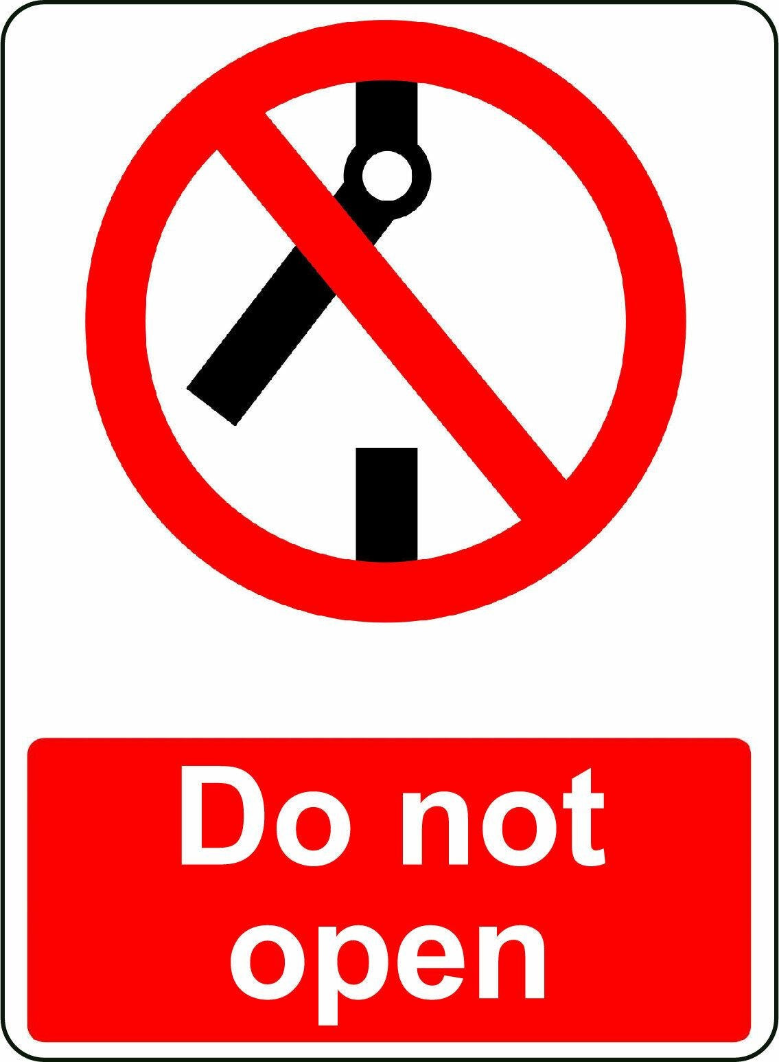 2X DO NOT OPEN OSHA DECAL SAFETY SIGN STICKER