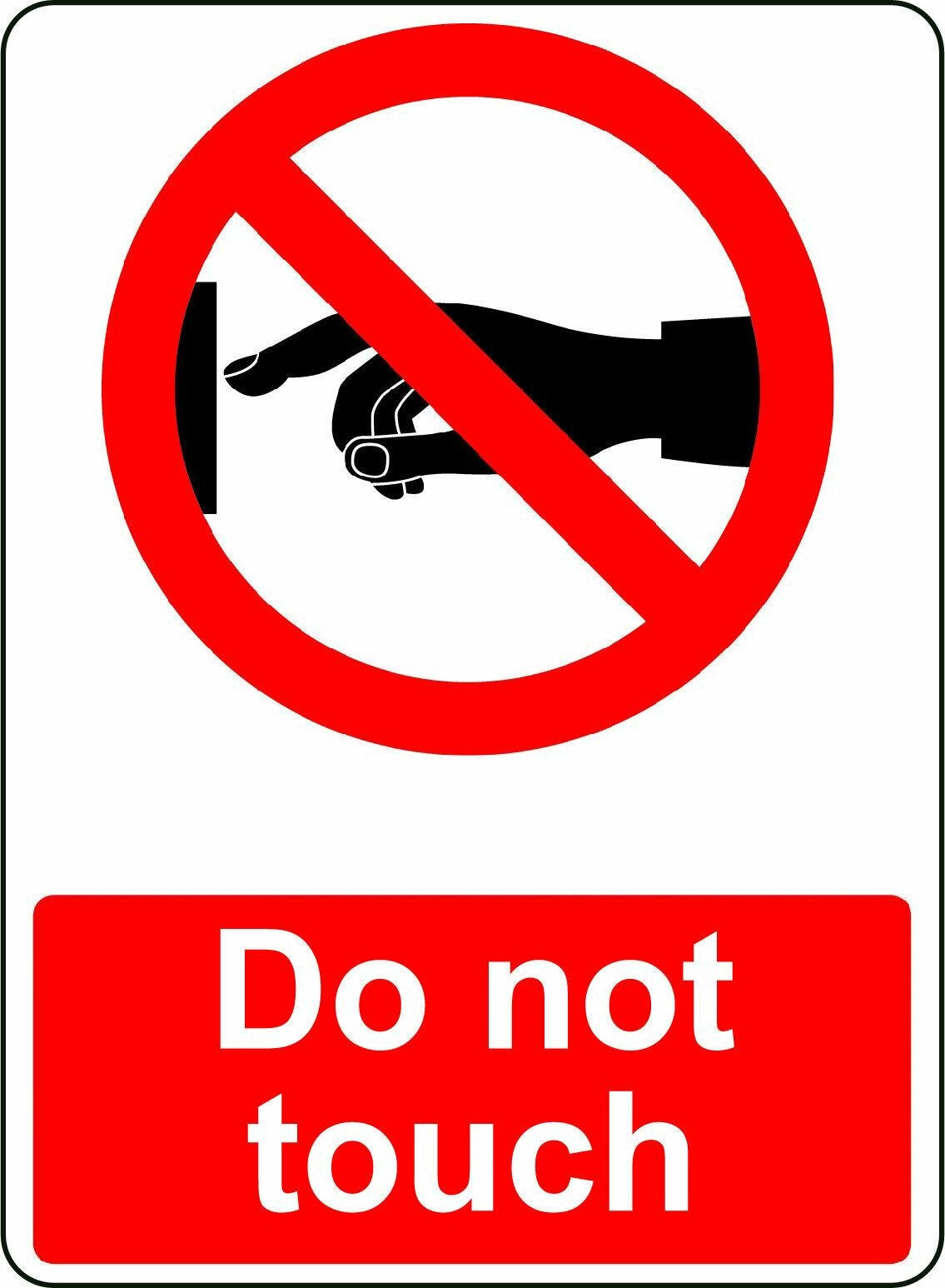 2X DO NOT TOUCH OSHA DECAL SAFETY SIGN STICKER