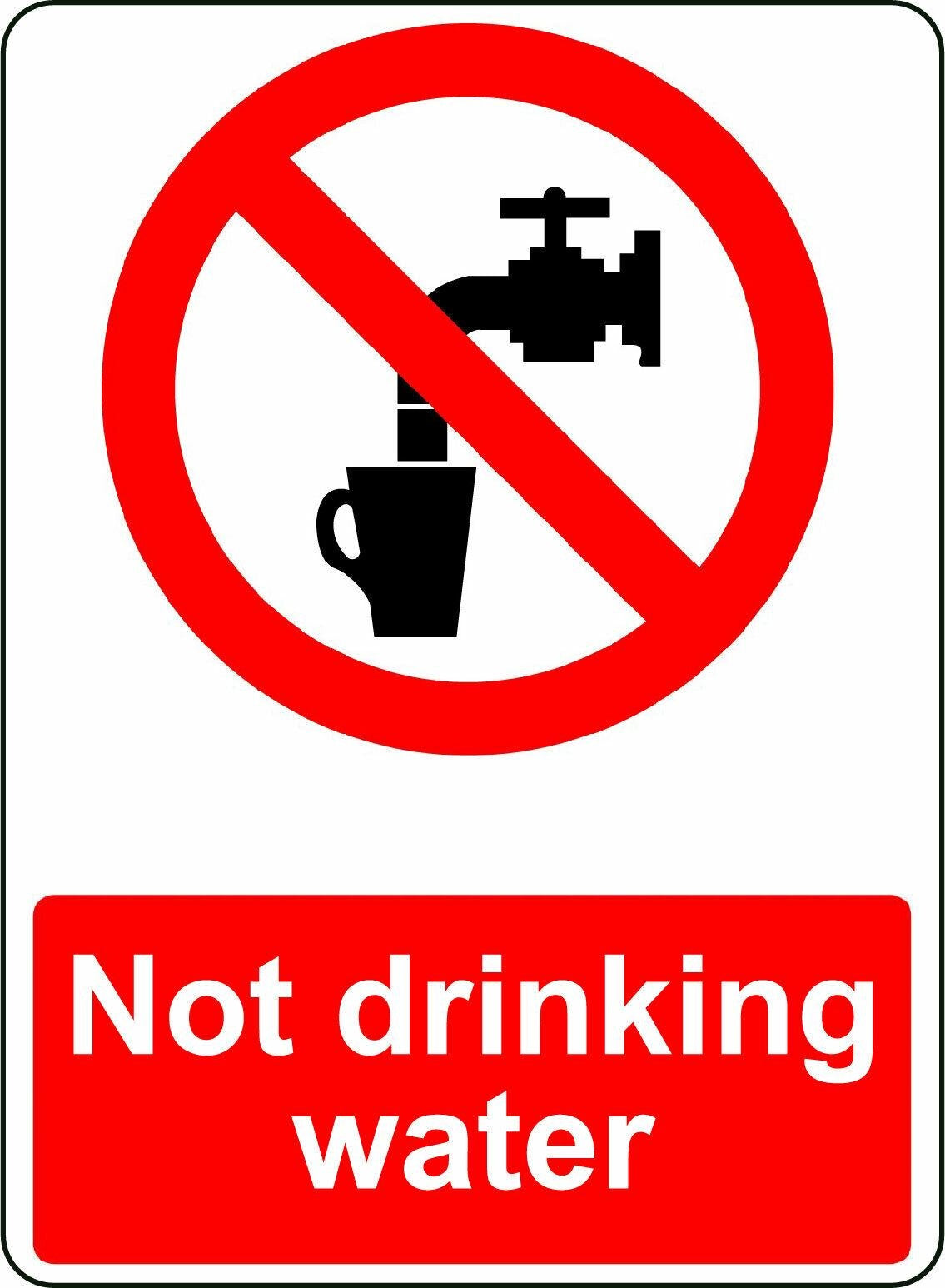 2X NOT DRINKING WATER OSHA DECAL SAFETY SIGN STICKER
