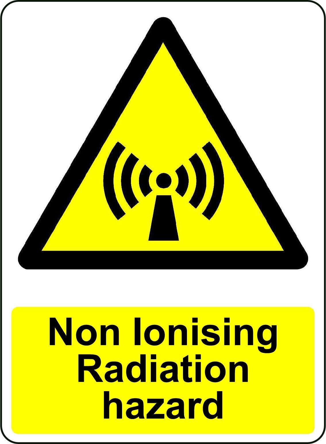 2X WARNING NON IONISING RADIATION OSHA DECAL SAFETY SIGN STICKER