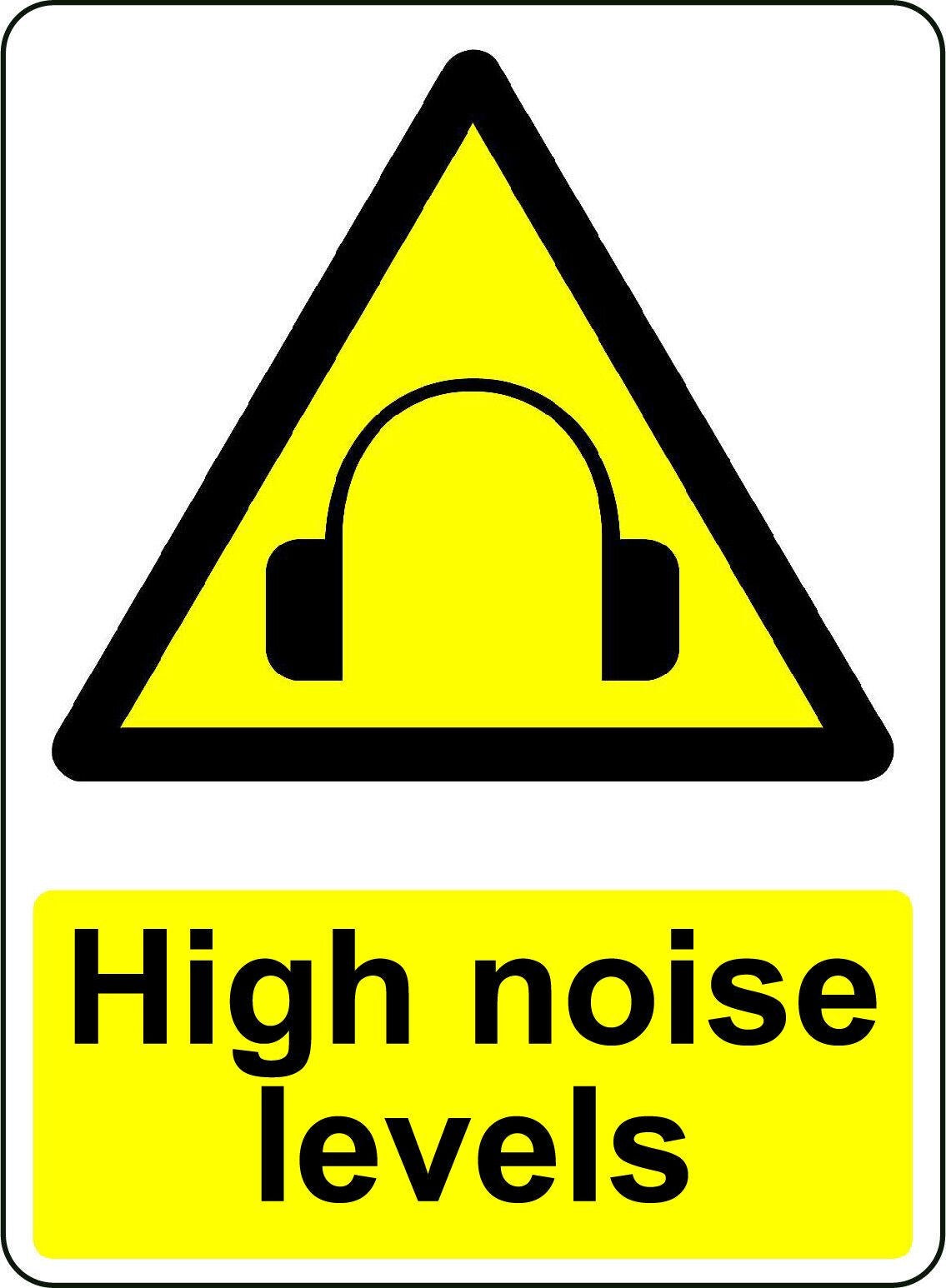 2X WARNING HIGH NOISE LEVELS OSHA DECAL SAFETY SIGN STICKER