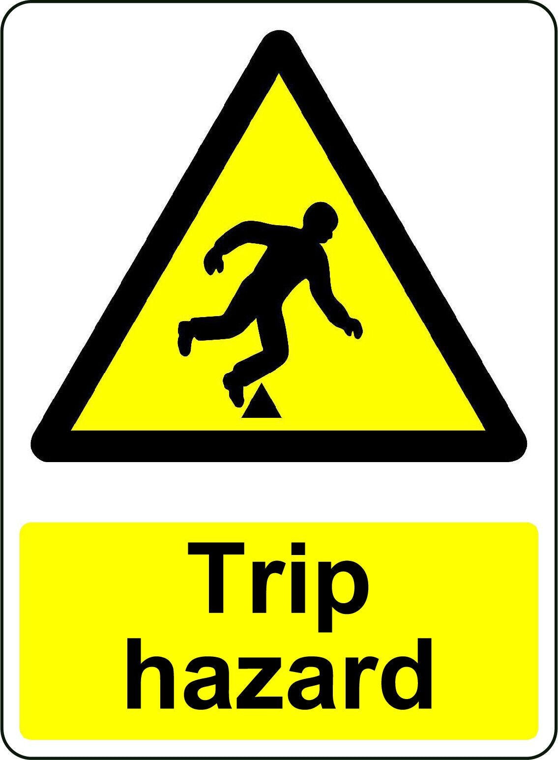 2X WARNING CAUTION TRIP HAZARD OSHA DECAL SAFETY SIGN STICKER
