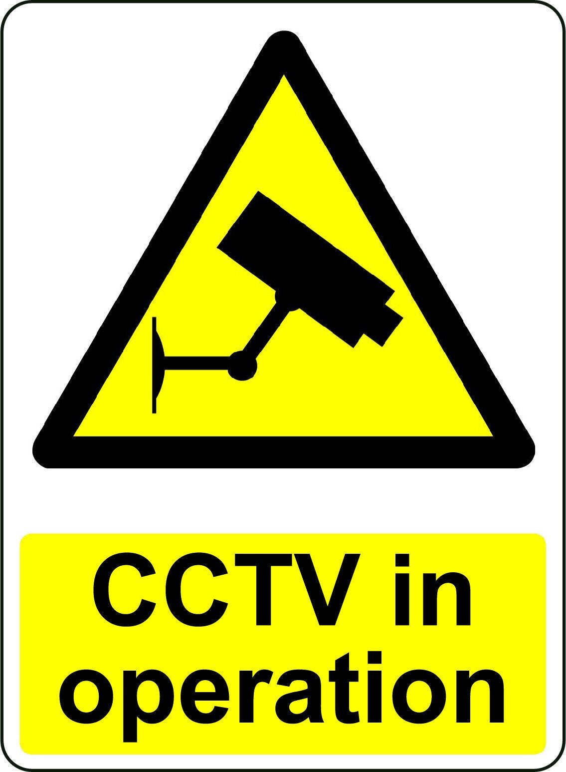 2X WARNING CCTV IN OPERATION OSHA DECAL SAFETY SIGN STICKER