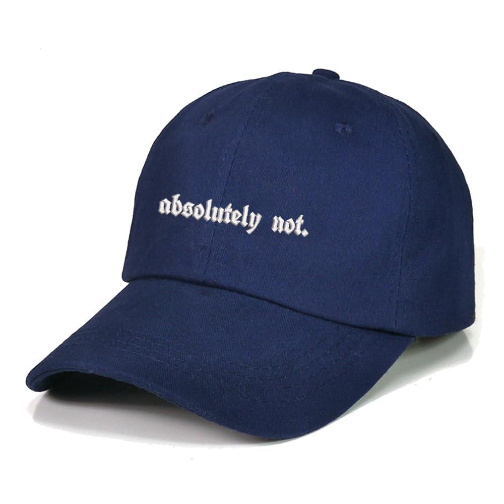 Absolutely not Baseball Caps Text Embroidery Cotton Unisex Adjustable Stylish Comfortable Hats