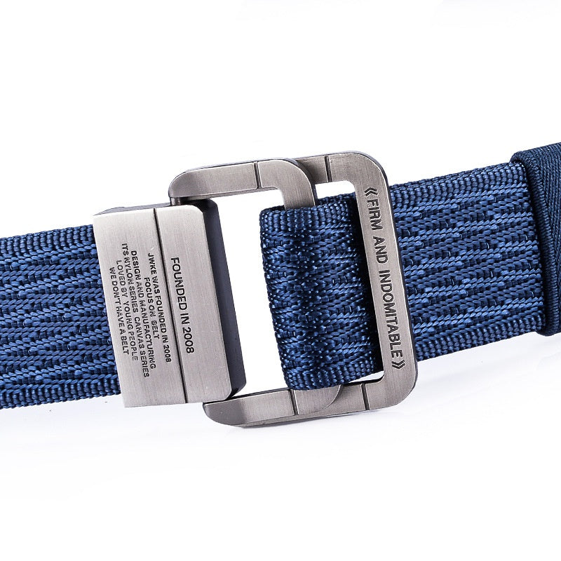 HOT 120CM Men Nylon Double Ring Alloy Buckle Belt Military Tactical Durable Outdoor High-quality