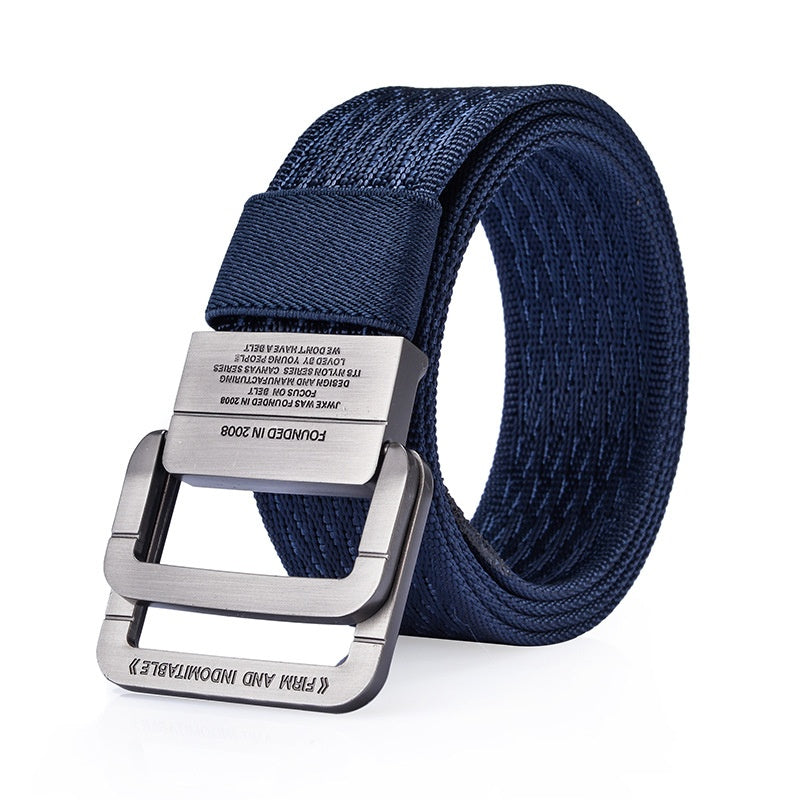 HOT 120CM Men Nylon Double Ring Alloy Buckle Belt Military Tactical Durable Outdoor High-quality