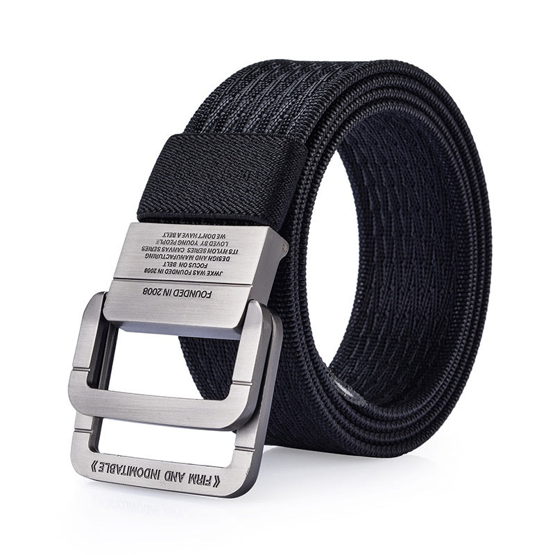 HOT 120CM Men Nylon Double Ring Alloy Buckle Belt Military Tactical Durable Outdoor High-quality