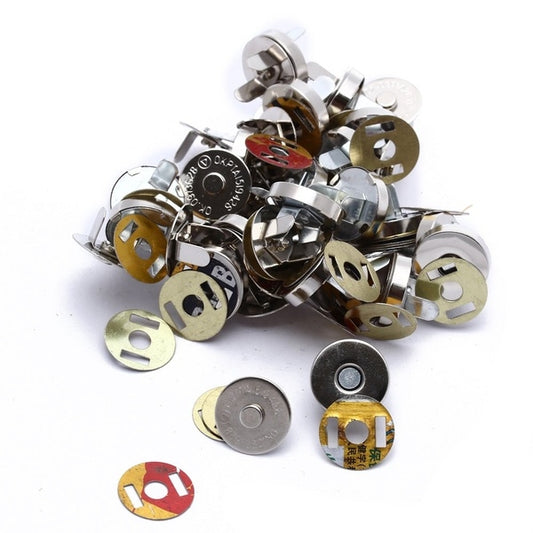 20x Silver Magnetic Clasps Snaps Buttons for Purses Handbag Bag Sewing Craft (Color: Silver)