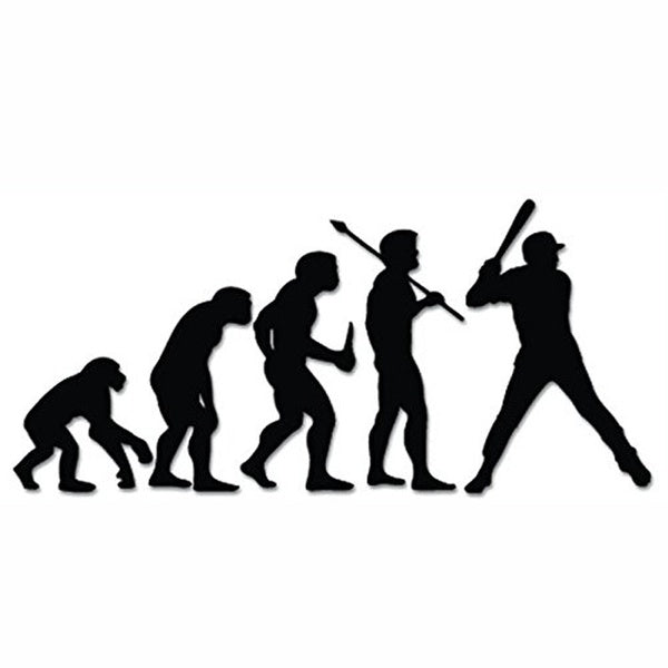 Baseball Evolution Vinyl Decal Sticker for Vehicle Car Wall Decor