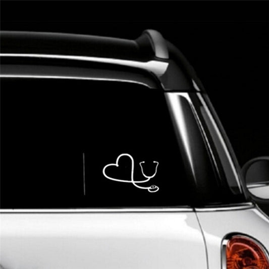New Brand Car Sticker On The Heart Of A Nurse Doctor Stethoscope Love Stylish  DESTINY LINK