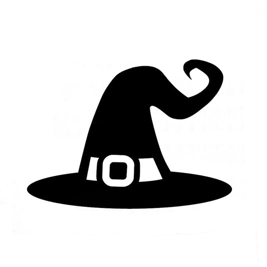 High-quality  Witches Hat Funny Car Sticker Window Decor Bumper Laptop Decal Computer Mural